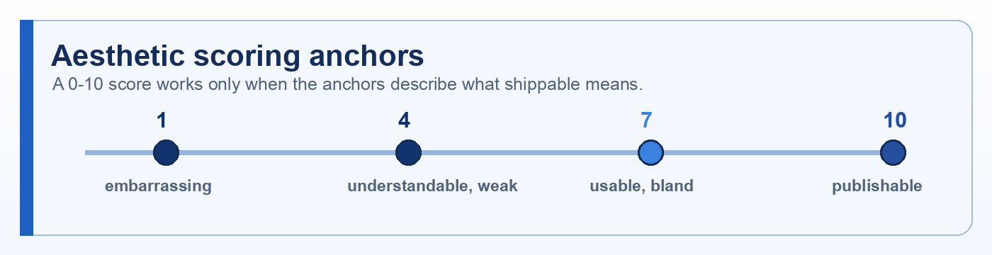 Aesthetic scoring anchors