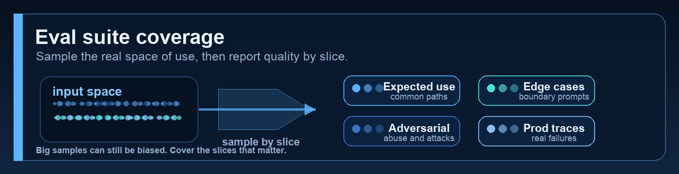 Eval suite coverage mix